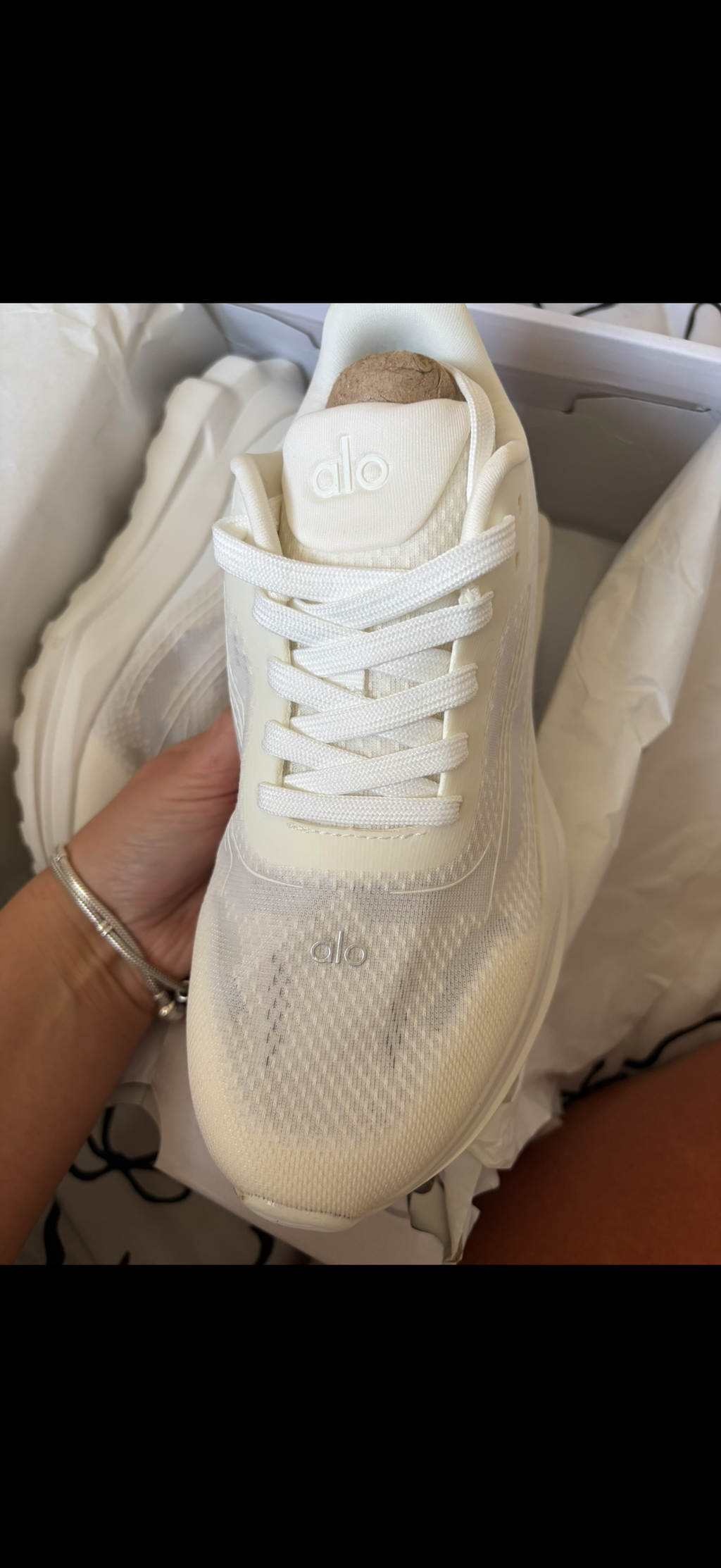 White alo runners size 3 left in stock