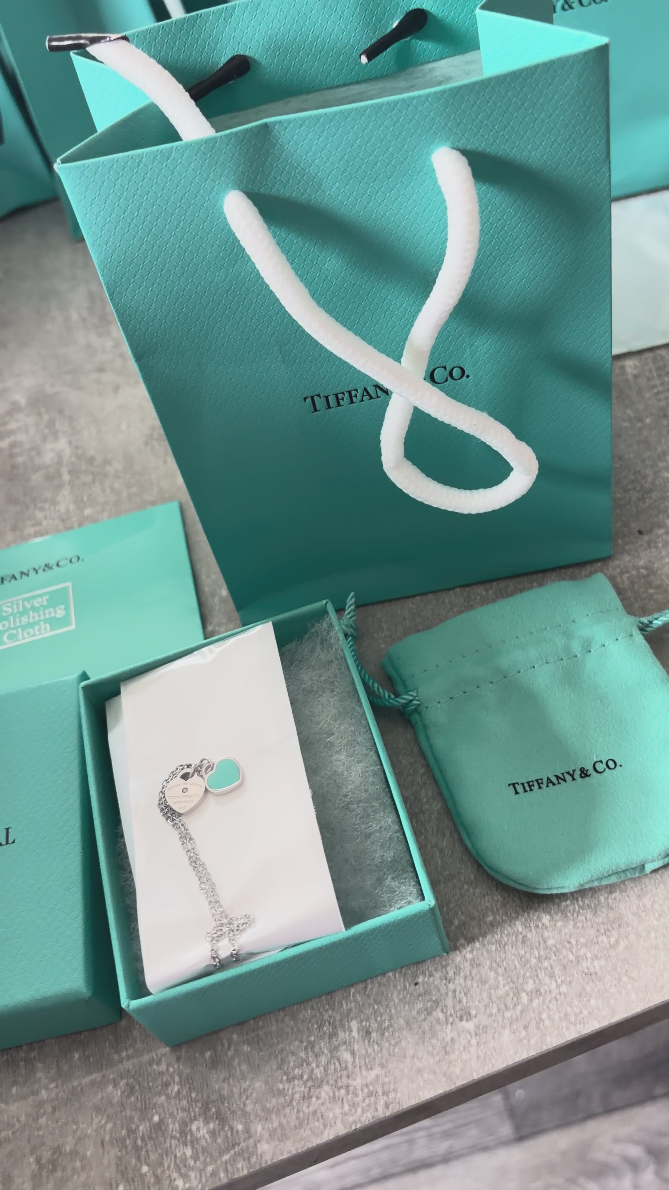 Tiffany necklace silver/blue £15