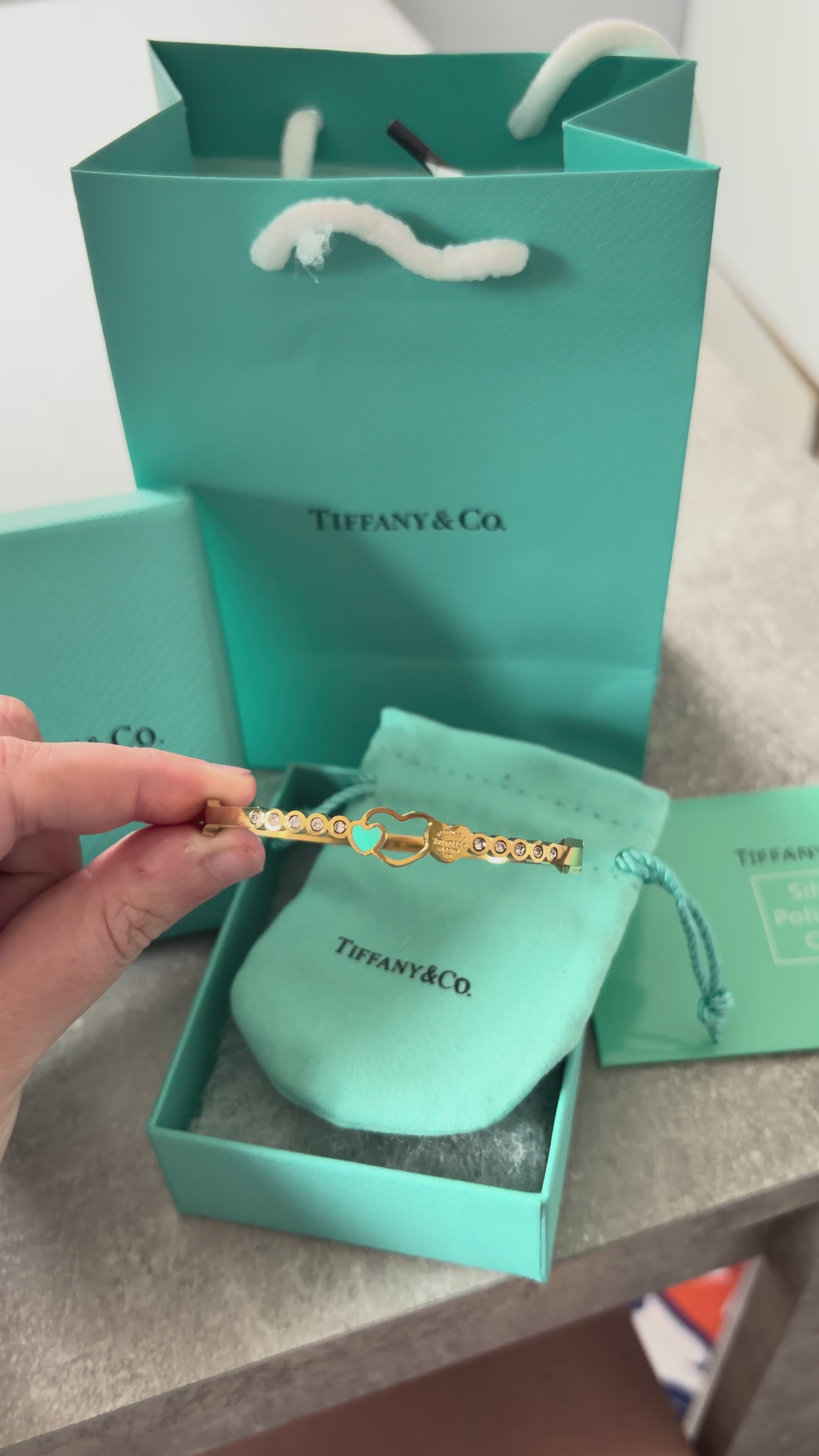 Gold/blue Tiffany bracelet £20